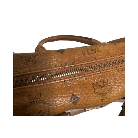 MCM Boston Leather Satchel in Visetos Original - Picture 5 of 14